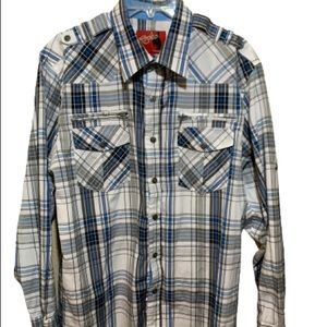 Rodeo Clothing Co. Western Plaid Long Sleeve